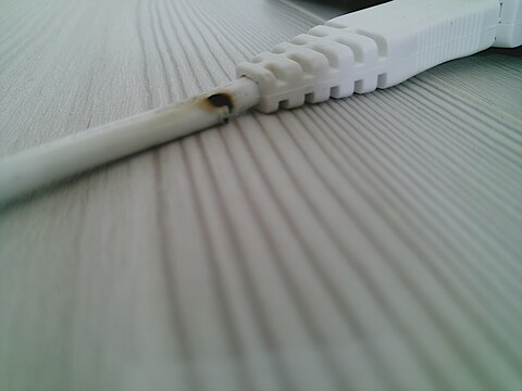 snoer doorgebrand